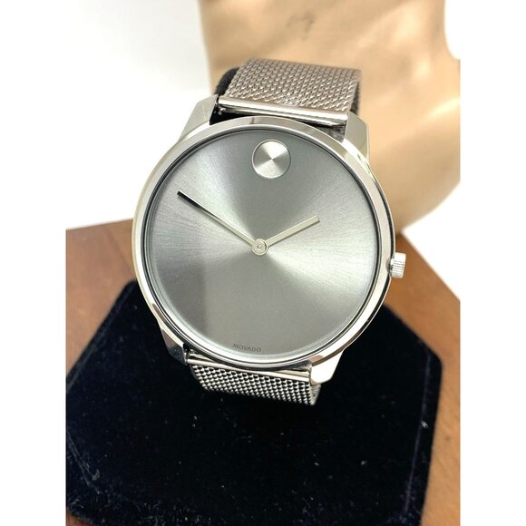 Movado Men's Watch 3600599 Bold Swiss Quartz Gray Dial Gunmetal Steel Band 42mm - Picture 1 of 14